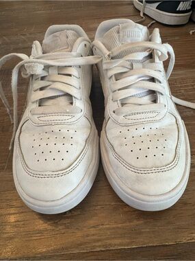 Puma Kids White Low-Top Sneakers